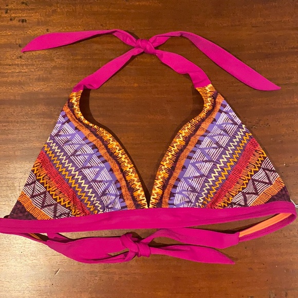 NWT Prana Lahari Halter Swim Top in Fuchsia Panama - Picture 5 of 8
